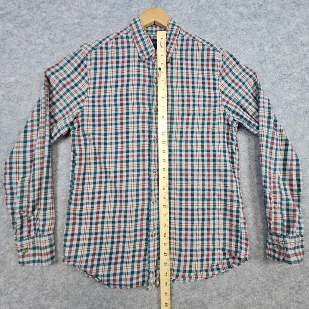 J Crew Men's Multicolor Checks Button Down‎ Shirt Size S 100% Cotton Re-Imagined